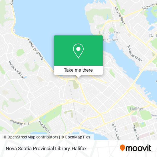 Nova Scotia Provincial Library map