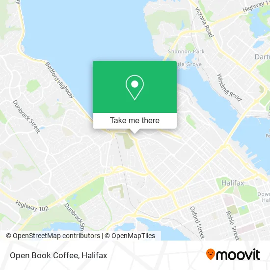 Open Book Coffee map