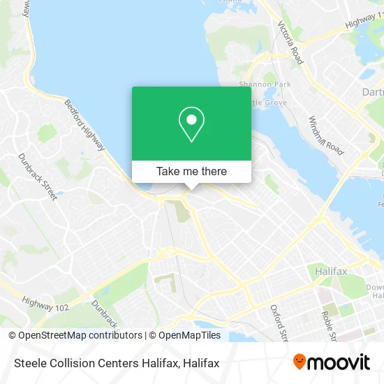 Steele Collision Centers Halifax map