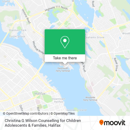 Christina G Wilson Counselling for Children Adolescents & Families map