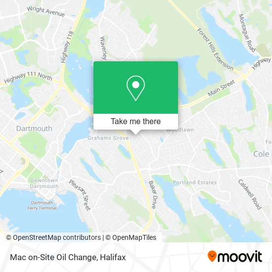 Mac on-Site Oil Change map