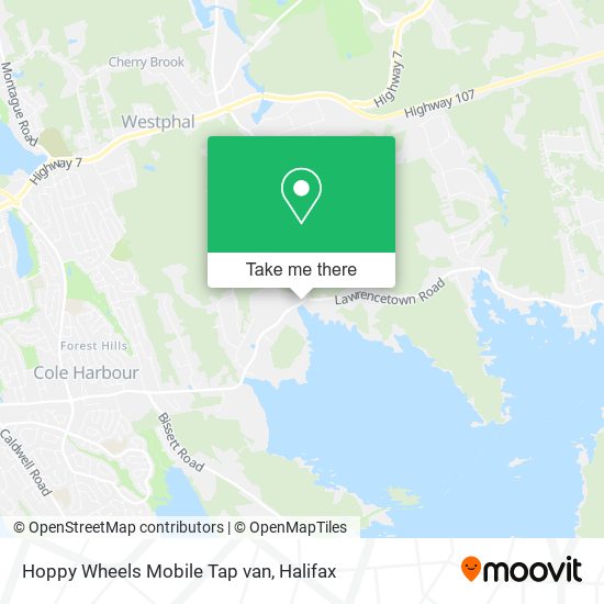 Hoppy Wheels Mobile Tap van map