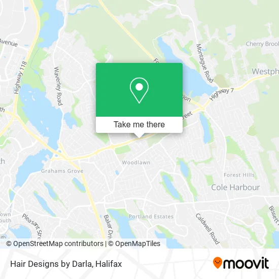 Hair Designs by Darla map