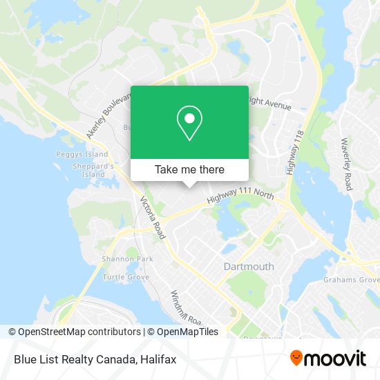Blue List Realty Canada map