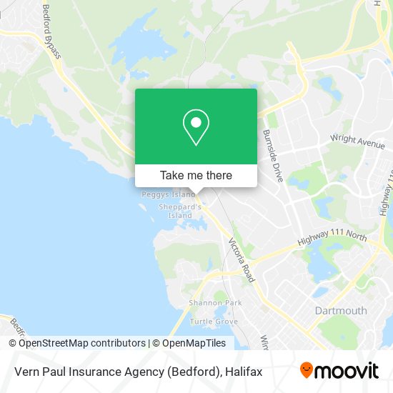 Vern Paul Insurance Agency (Bedford) map