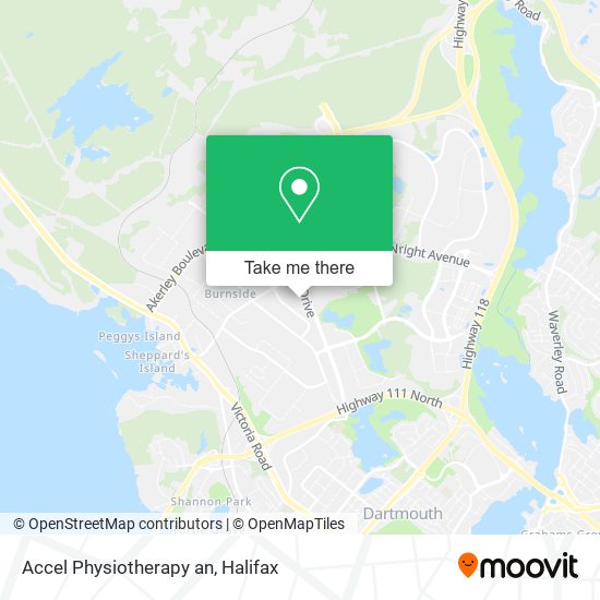 Accel Physiotherapy an map