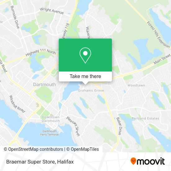 Braemar Super Store map