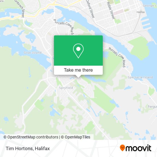 Tim Hortons map