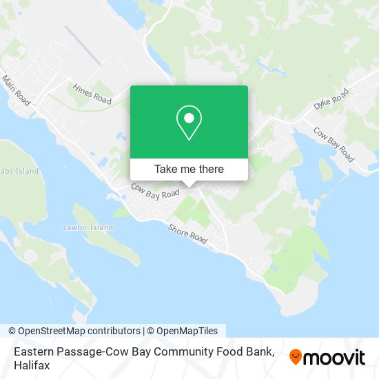 Eastern Passage-Cow Bay Community Food Bank map