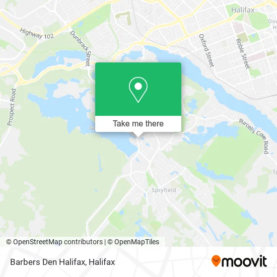 Barbers Den Halifax map