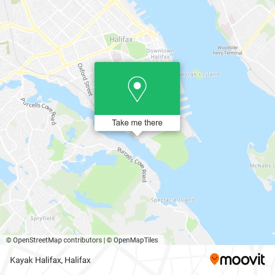 Kayak Halifax map
