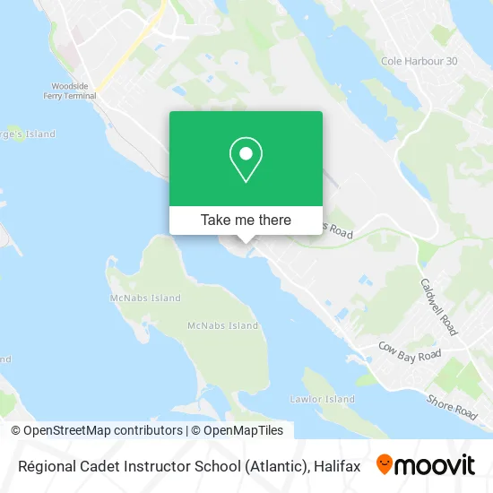 Régional Cadet Instructor School (Atlantic) map