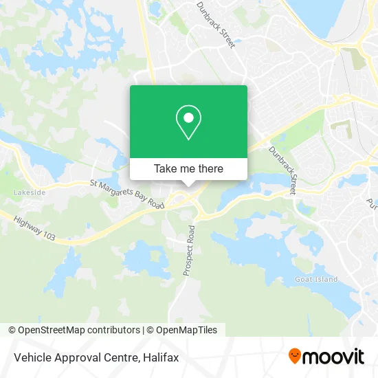 Vehicle Approval Centre map