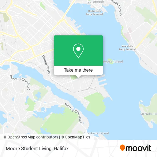 Moore Student Living map