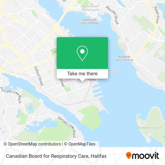 Canadian Board for Respiratory Care map