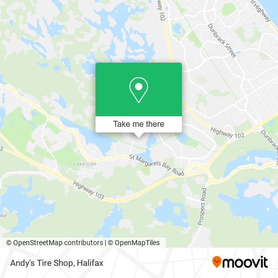 Andy's Tire Shop map