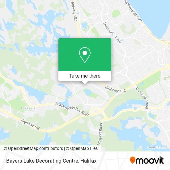Bayers Lake Decorating Centre map