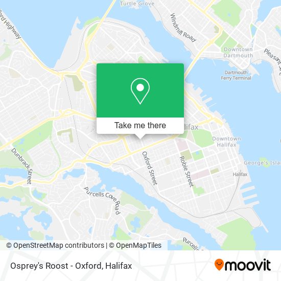 Osprey's Roost - Oxford map