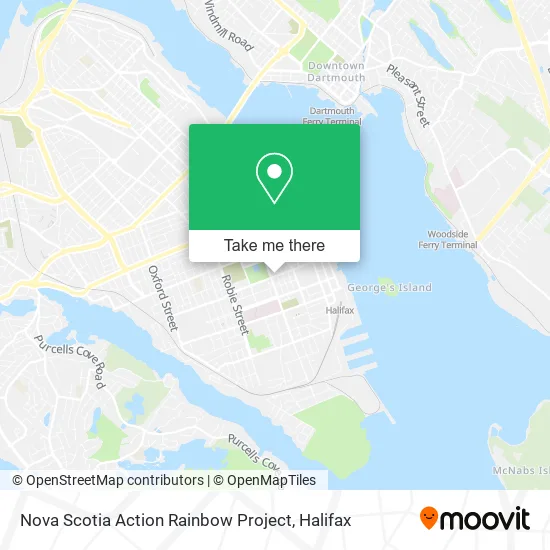 Nova Scotia Action Rainbow Project map