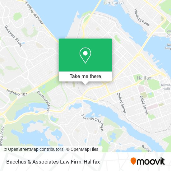 Bacchus & Associates Law Firm map