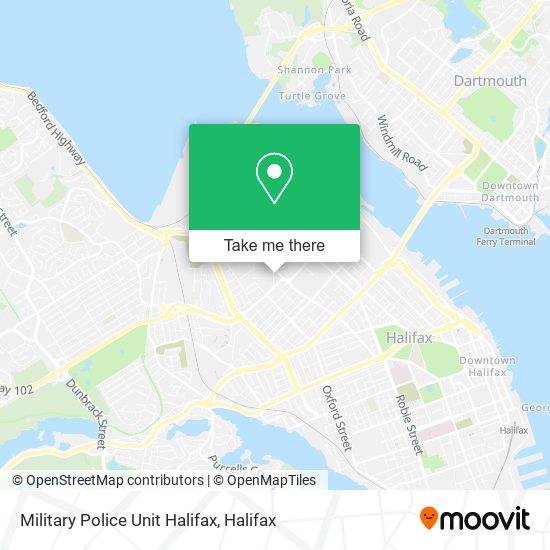 Military Police Unit Halifax map