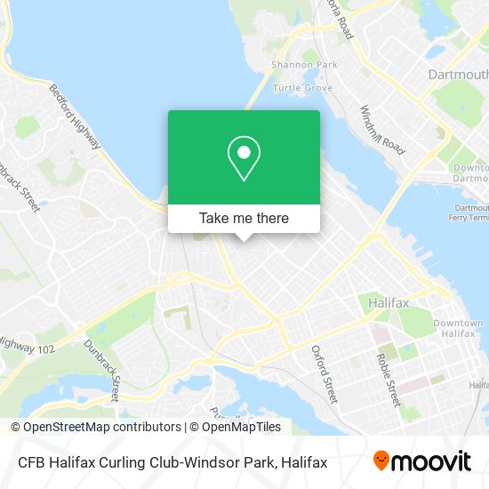 CFB Halifax Curling Club-Windsor Park map