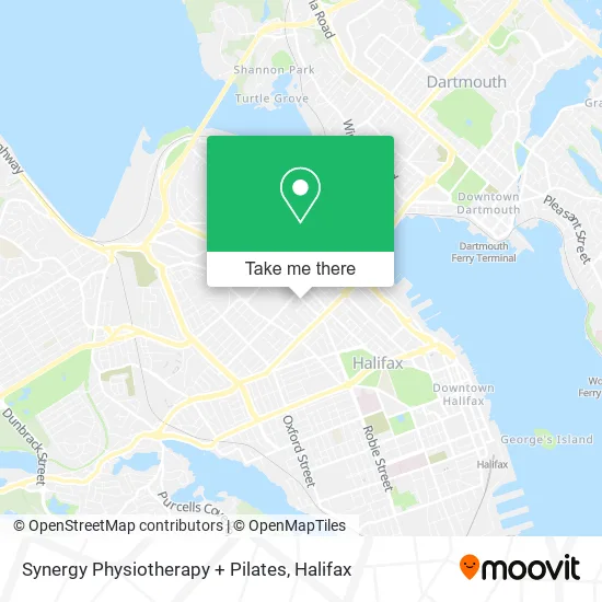 Synergy Physiotherapy + Pilates map
