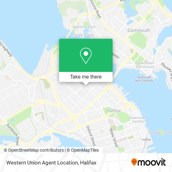 Western Union Agent Location map