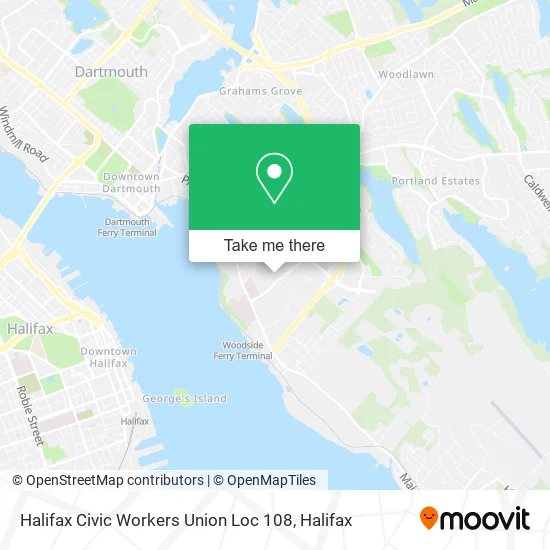 Halifax Civic Workers Union Loc 108 map