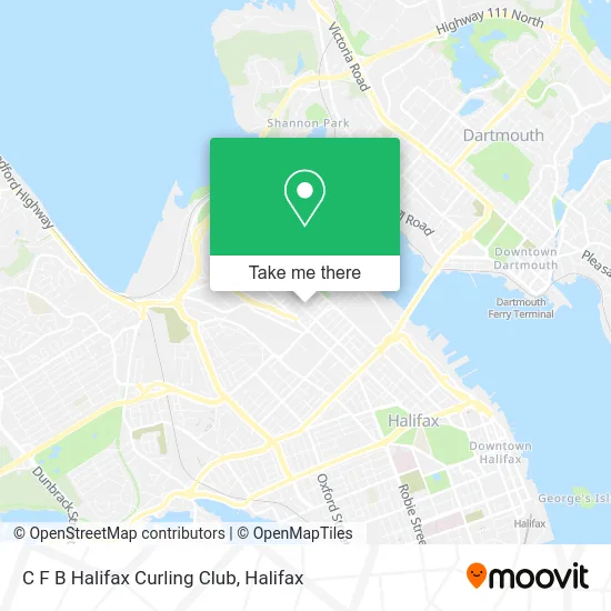 C F B Halifax Curling Club map