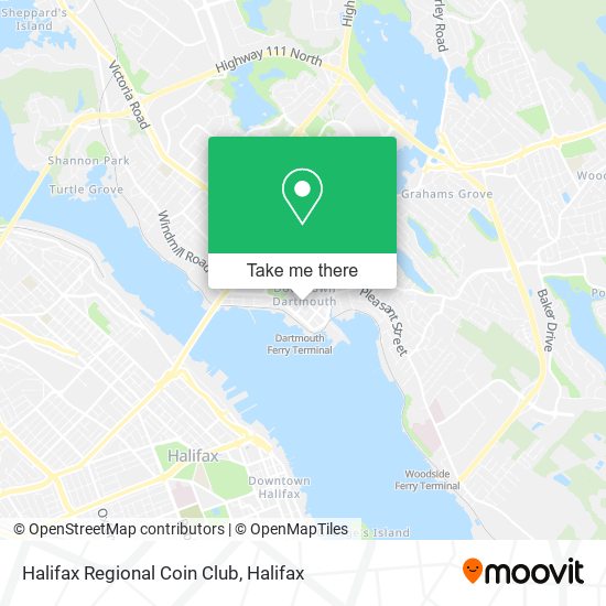 Halifax Regional Coin Club map
