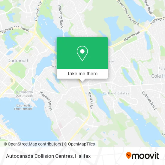 Autocanada Collision Centres map