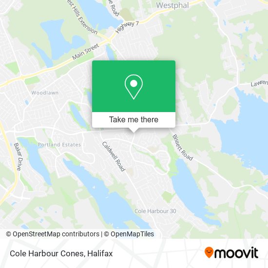 Cole Harbour Cones map