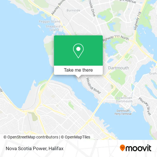 Nova Scotia Power map
