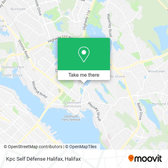 Kpc Self Défense Halifax map