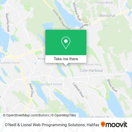 O'Neill & Lionel Web Programming Solutions map