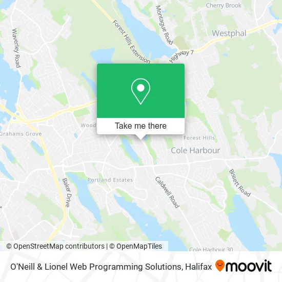 O'Neill & Lionel Web Programming Solutions map
