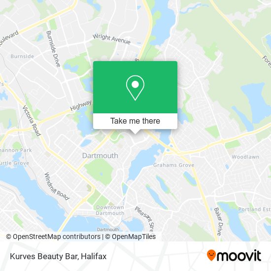 Kurves Beauty Bar map