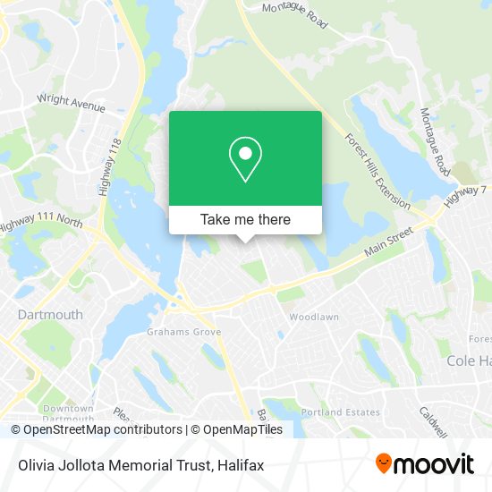 Olivia Jollota Memorial Trust map