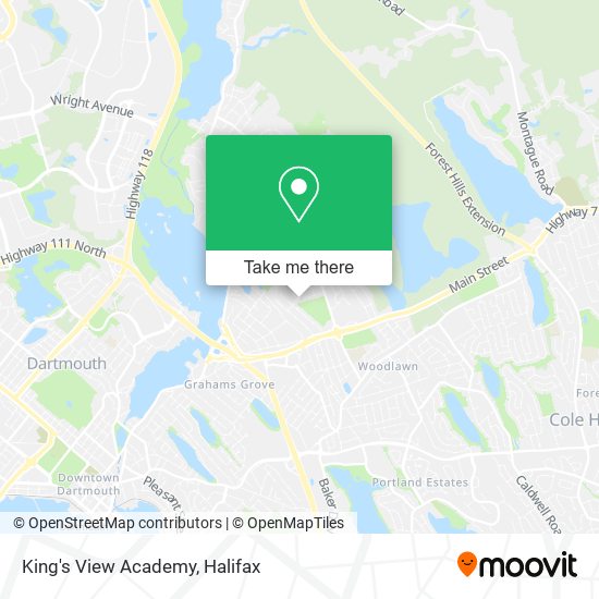 King's View Academy map