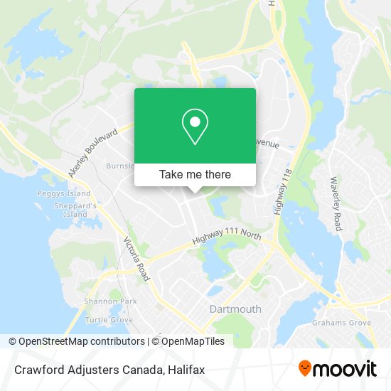 Crawford Adjusters Canada map