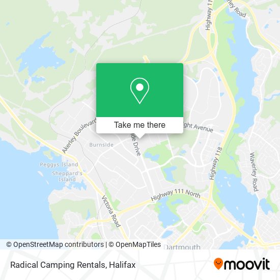 Radical Camping Rentals map