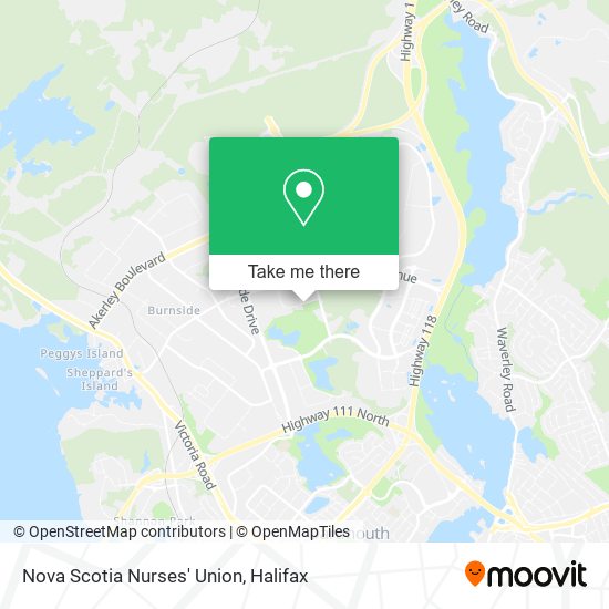 Nova Scotia Nurses' Union map