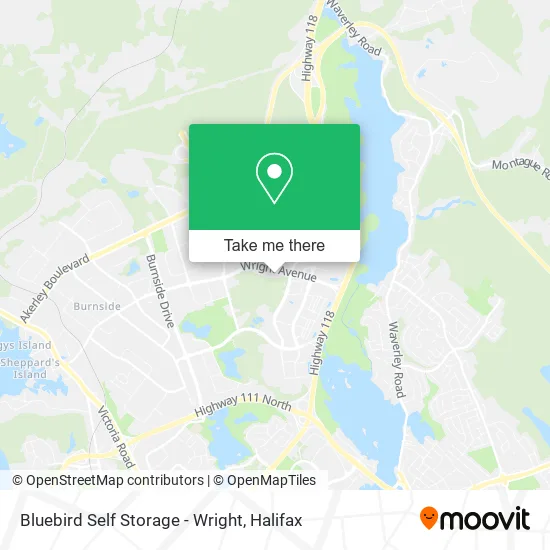 Bluebird Self Storage - Wright map