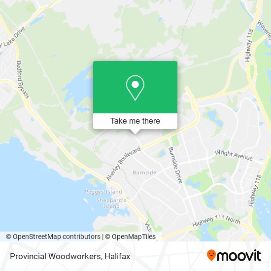 Provincial Woodworkers map