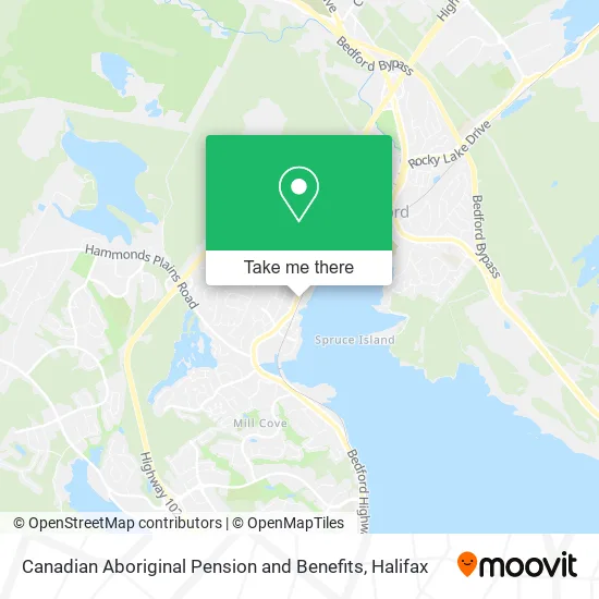 Canadian Aboriginal Pension and Benefits map