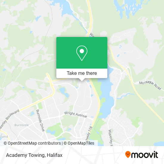 Academy Towing map
