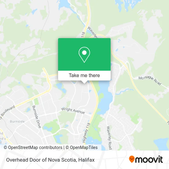 Overhead Door of Nova Scotia map