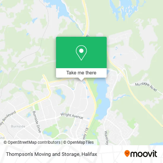 Thompson's Moving and Storage map