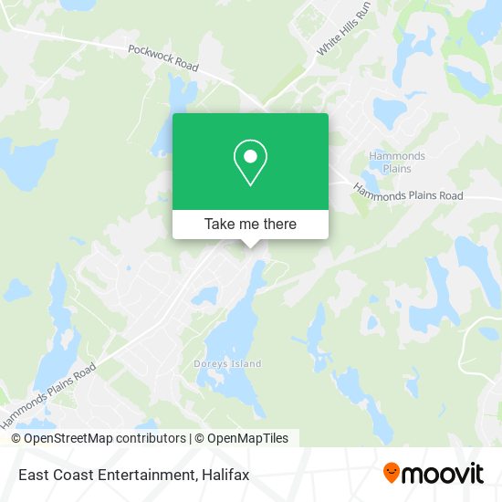 East Coast Entertainment map